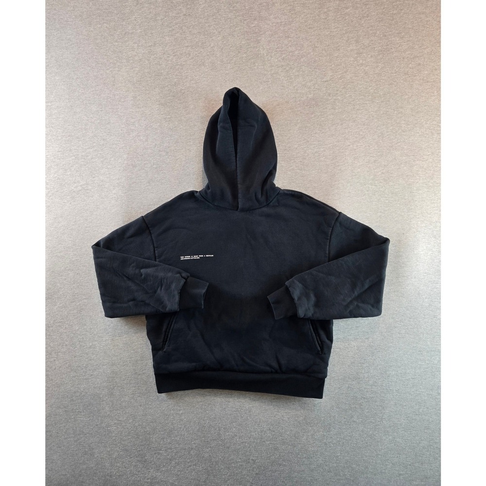 Pangaia Hoodie Women XXS Black Organic Cotton 365 Heavyweight Oversized Pullover